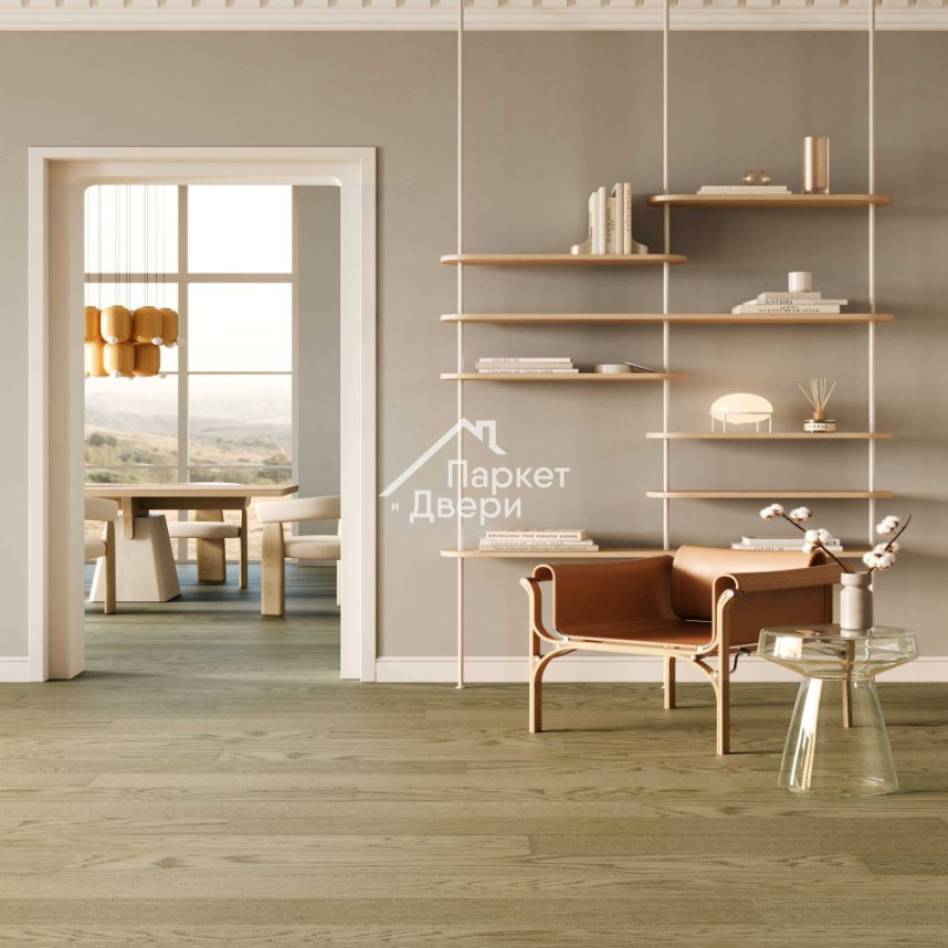 Кварцевый паркет Quartz Parquet Классик Дуб Флэт Уайт 1258-55 5/0,6 мм (2,225 м²)-2