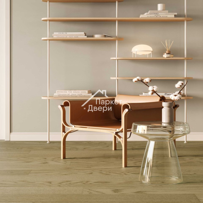 Кварцевый паркет Quartz Parquet Классик Дуб Флэт Уайт 1258-55 5/0,6 мм (2,225 м²)-1