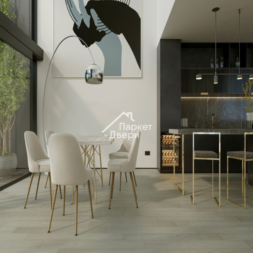 Кварцевый паркет Quartz Parquet Классик Дуб Песочный 408 5/0,6 мм (2,225 м²)-1