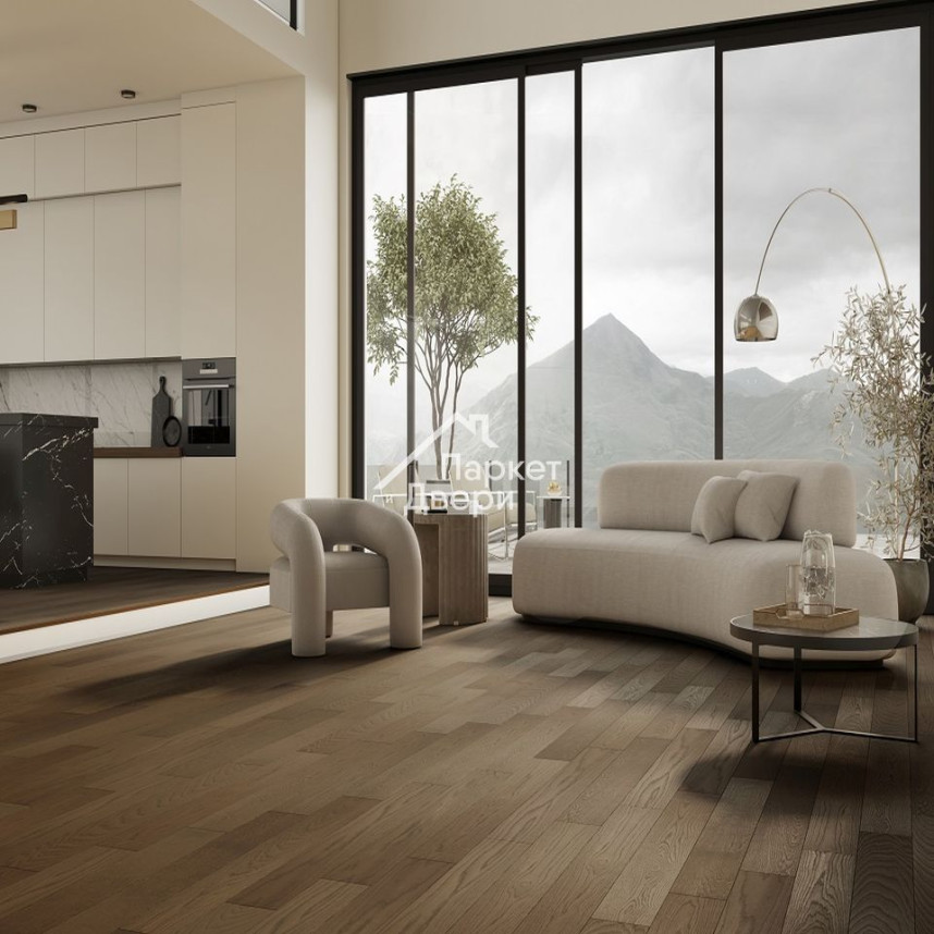 Кварцевый паркет Quartz Parquet Классик Дуб Брауни 413 7/1,2 мм (1,854м²)-2