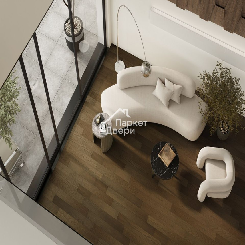 Кварцевый паркет Quartz Parquet Классик Дуб Брауни 413 7/1,2 мм (1,854м²)-1