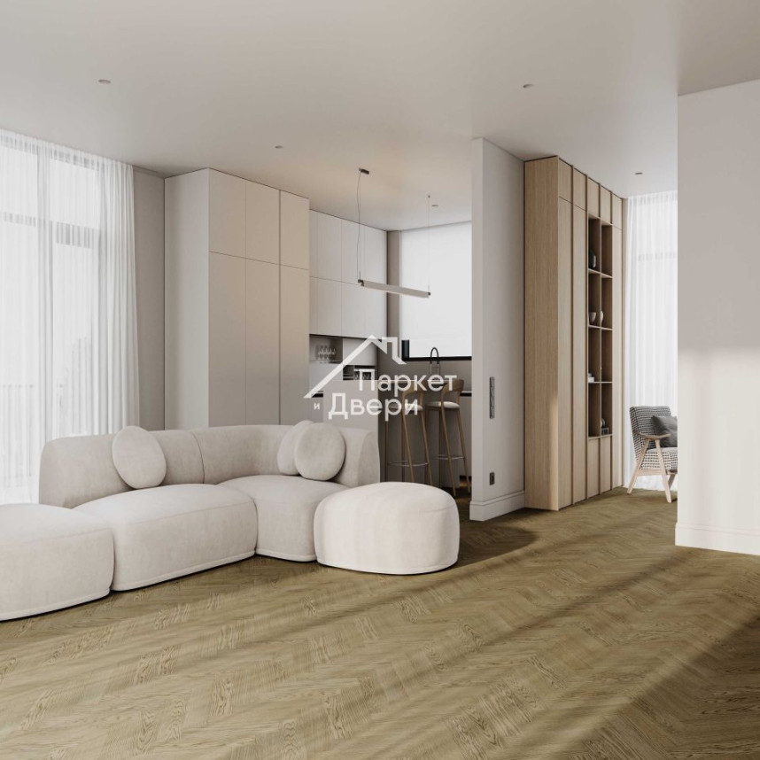 Кварцевый паркет Quartz Parquet Штучный паркет Дуб Конго 44-1258-54 5/0,6 мм (1,12м²)-2