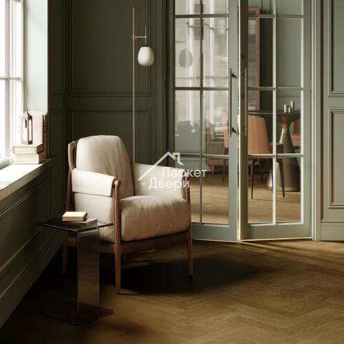 Кварцевый паркет Quartz Parquet Штучный паркет Дуб Кедровый Латте 44-1258-59 5/0,6 мм (1,12м²)