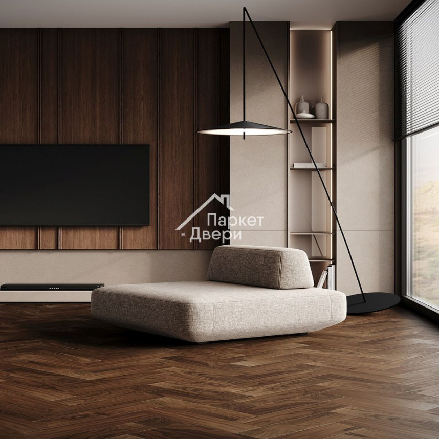 Кварцевый паркет Quartz Parquet Штучный паркет Орех Американский 44-400-29 5/0,6 мм (1,12м²)-2