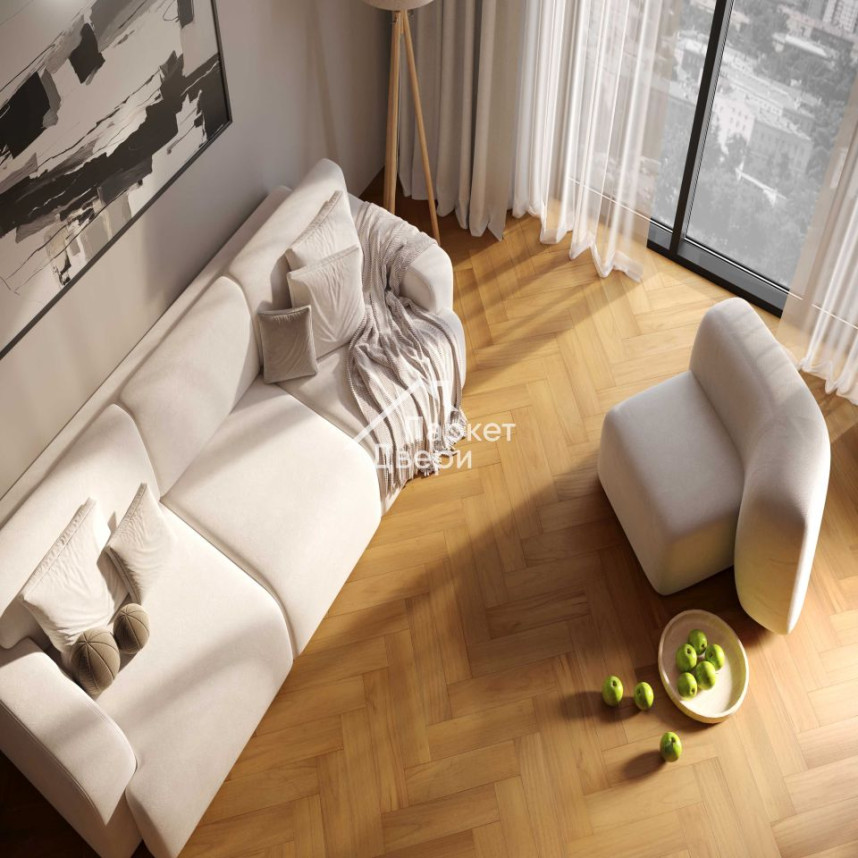 Кварцевый паркет Quartz Parquet Штучный паркет Тик Южноамериканский 44-400-71 5/0,6 мм (1,12м²)-2