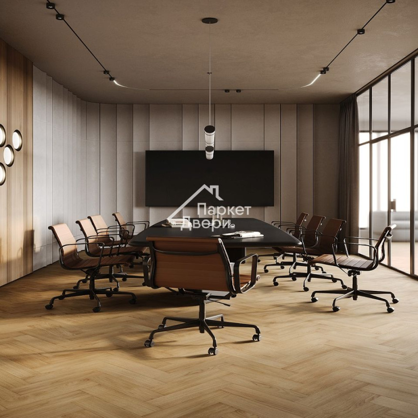 Кварцевый паркет Quartz Parquet Штучный паркет Гикори Североамериканский 44-400-74 5/0,6 мм (1,12м²)-2