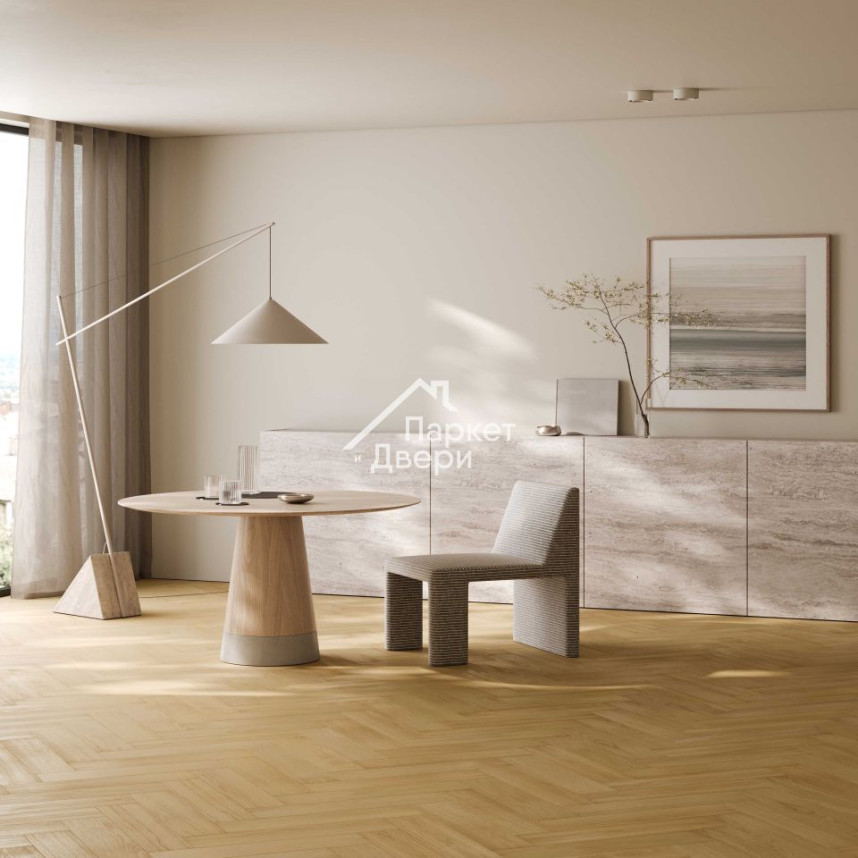 Кварцевый паркет Quartz Parquet Штучный паркет Гикори Североамериканский 44-400-74 5/0,6 мм (1,12м²)-1