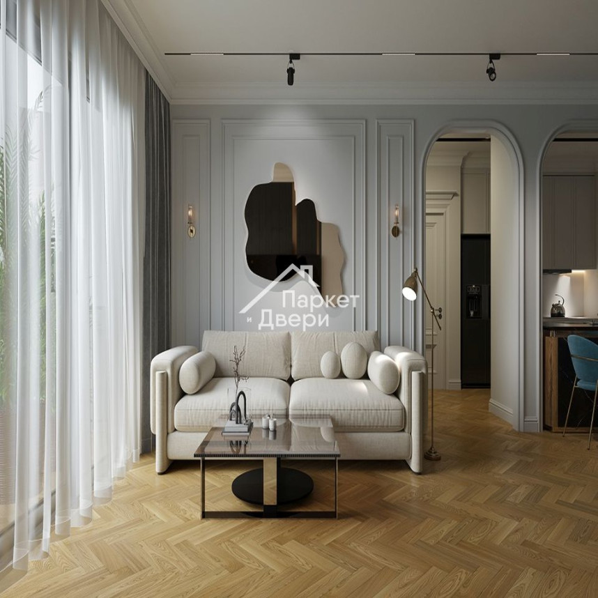 Кварцевый паркет Quartz Parquet Штучный паркет Вяз Кенигсберг 44-550-62 5/0,6 мм (1,12м²)-1