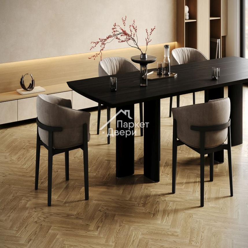 Кварцевый паркет Quartz Parquet Штучный паркет Дуб Карельский 44-419 5/0,6 мм  (1,12м²)-1