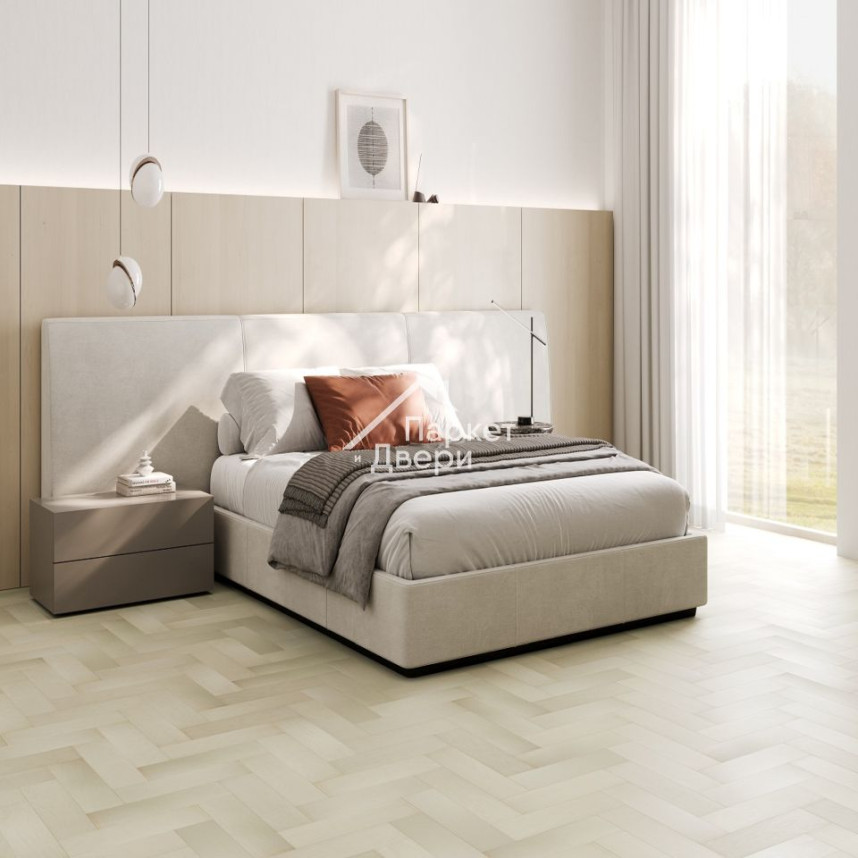 Кварцевый паркет Quartz Parquet Штучный паркет Клён Американский Белый 44-400-56 5/0,6 мм (1,12м²)-1