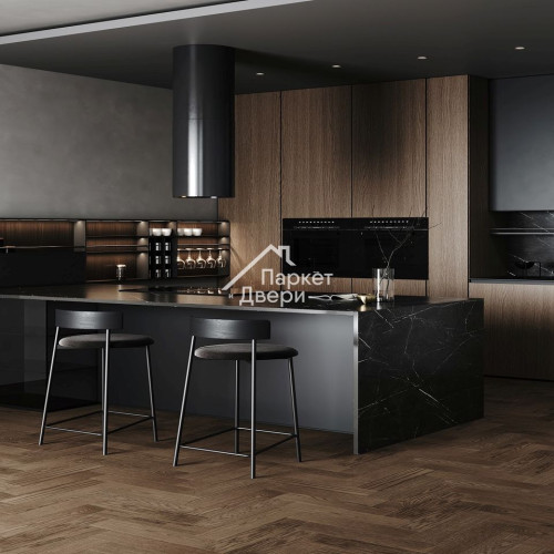 Кварцевый паркет Quartz Parquet Штучный паркет Дуб Трюфельный 44-1258-03 5/0,6 мм (1,12м²)