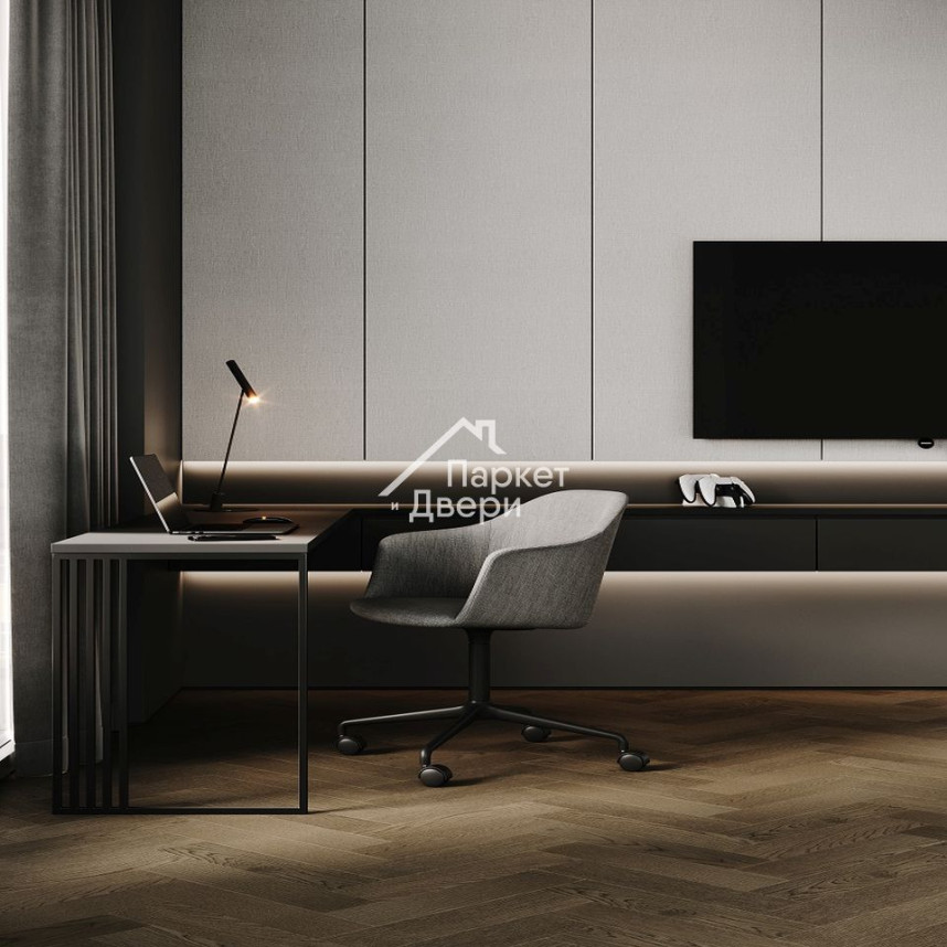 Кварцевый паркет Quartz Parquet Штучный паркет Дуб Амбарный 44-1258-04 5/0,6 мм (1,12м²)-1