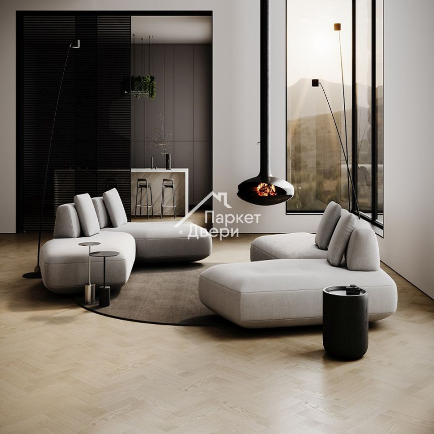 Кварцевый паркет Quartz Parquet Штучный паркет Дуб Маскарпоне 44-1258-06 5/0,6 мм (1,12м²)-1