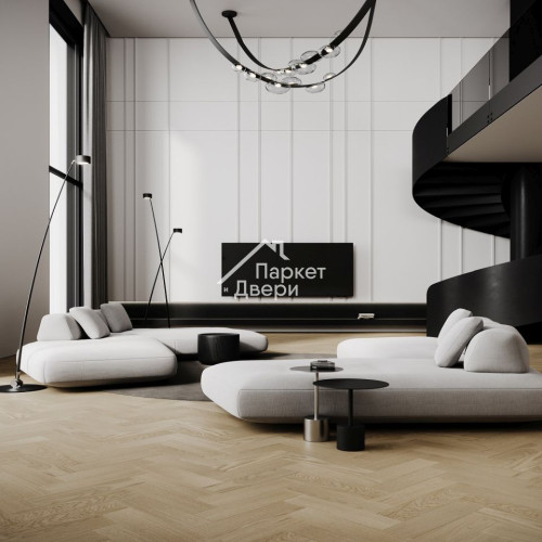 Кварцевый паркет Quartz Parquet Штучный паркет Дуб Бисквитный 44-1258-07 5/0,6 мм (1,12м²)
