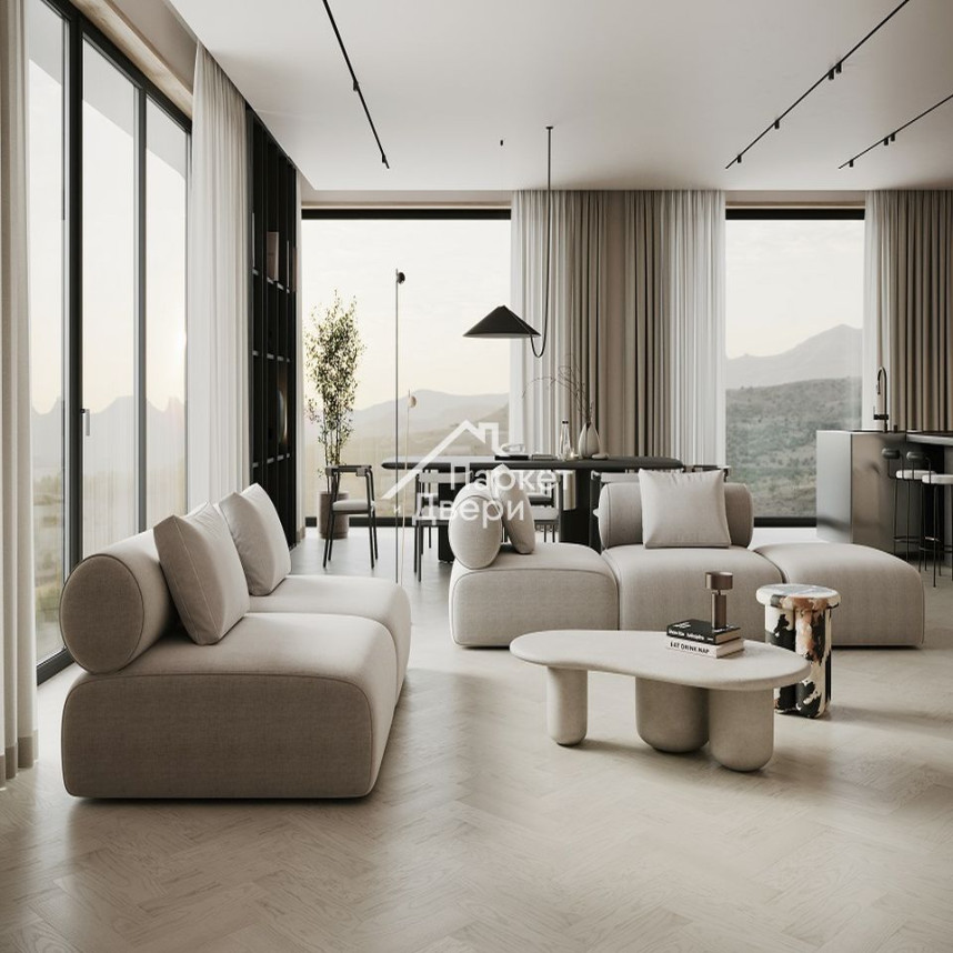 Кварцевый паркет Quartz Parquet Штучный паркет Дуб Песочный 44-408 5/0,6 мм (1,12м²)-2