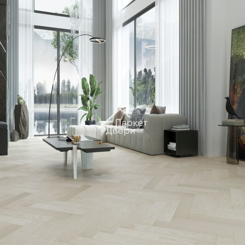 Кварцевый паркет Quartz Parquet Английская Ёлка Дуб Песочный 33-408 5/0,6 мм (1,936м²)-4