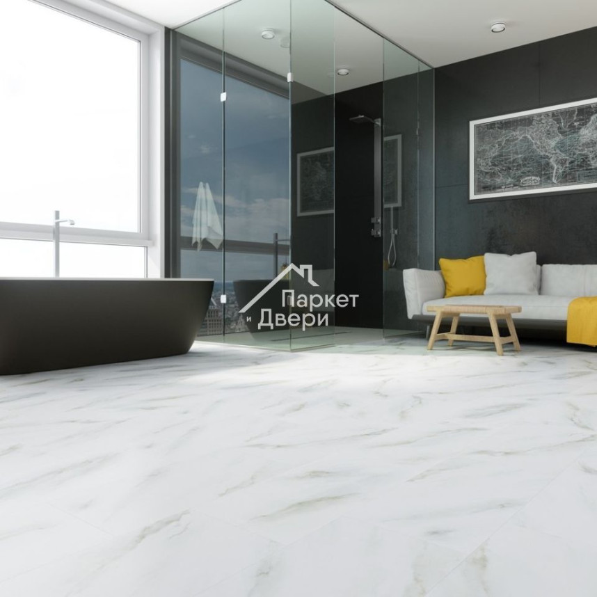 Кварцевый ламинат Fargo  Stone Белый Мрамор 6089-14, 600х300х4-1