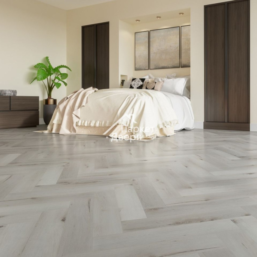 Кварцевый ламинат Fargo  Parquet Дуб Снежный 33-DL16014, 615х123х4-2