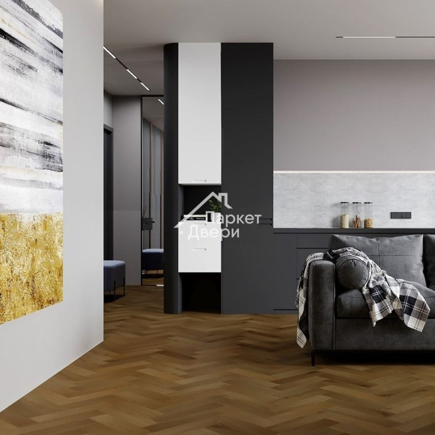 Кварцевый ламинат Fargo  Herringbone Дуб Окленд 44-653-764,5, 400х100х4,5-1