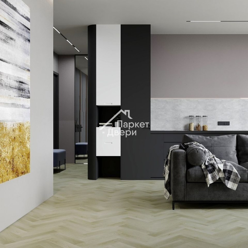 Кварцевый ламинат Fargo  Herringbone Дуб Бирмингем 44-6191-44,5, 400х100х4,5-2