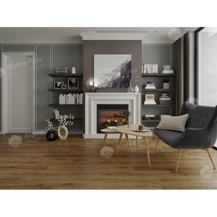 ламинат SPC Alpine Floor  Энигма ЕСО 21-31, Eclipse Super Matt, 1220x183x4