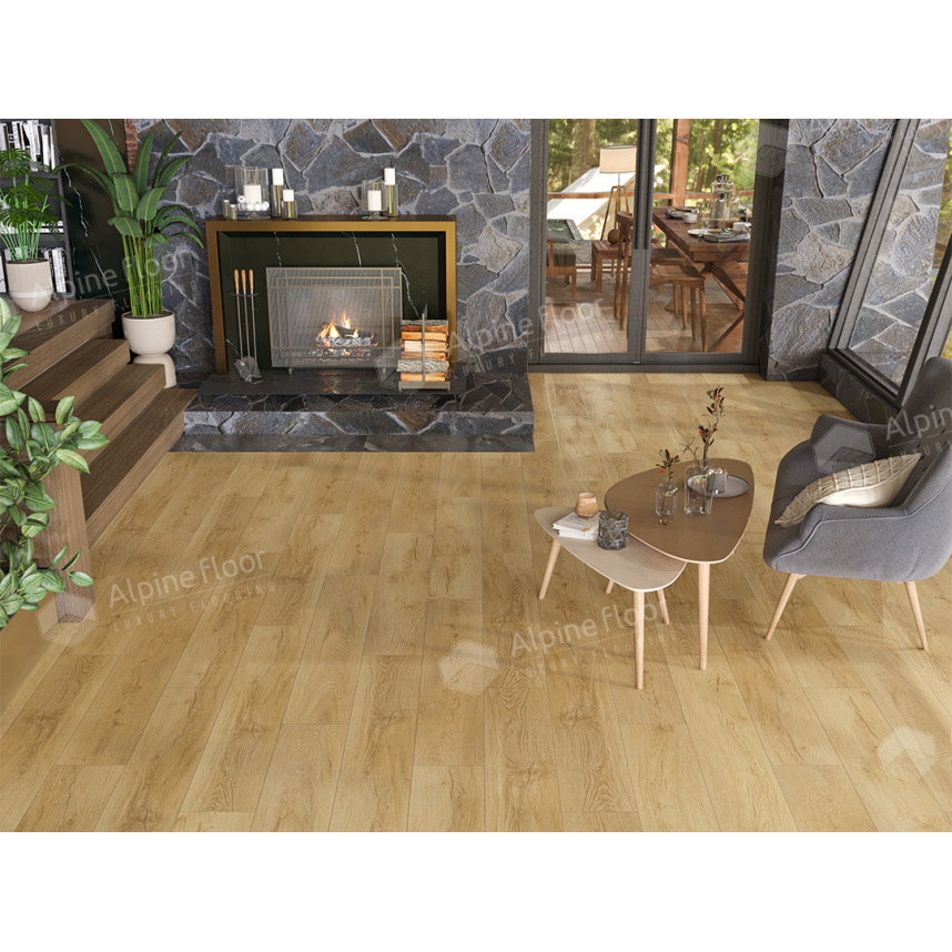 ламинат SPC Alpine Floor  Жардин ЕСО 21-17, Eclipse Super Matt, 1220x183x4-2