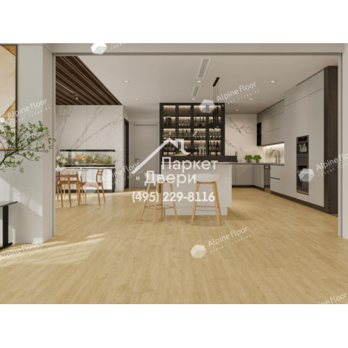 Виниловый пол Alpine Floor CLASSIC Дуб Ваниль Селект ECO 106-3 1220х183х4 
