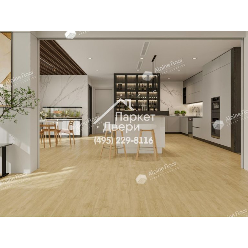 Виниловый пол Alpine Floor CLASSIC Дуб Ваниль Селект ECO 106-3 1220х183х4 -1