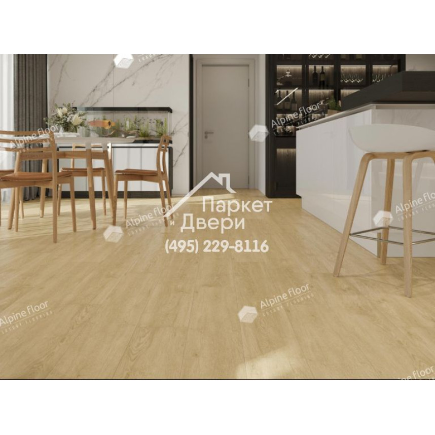 Виниловый пол Alpine Floor CLASSIC Дуб Ваниль Селект ECO 106-3 1220х183х4 -3