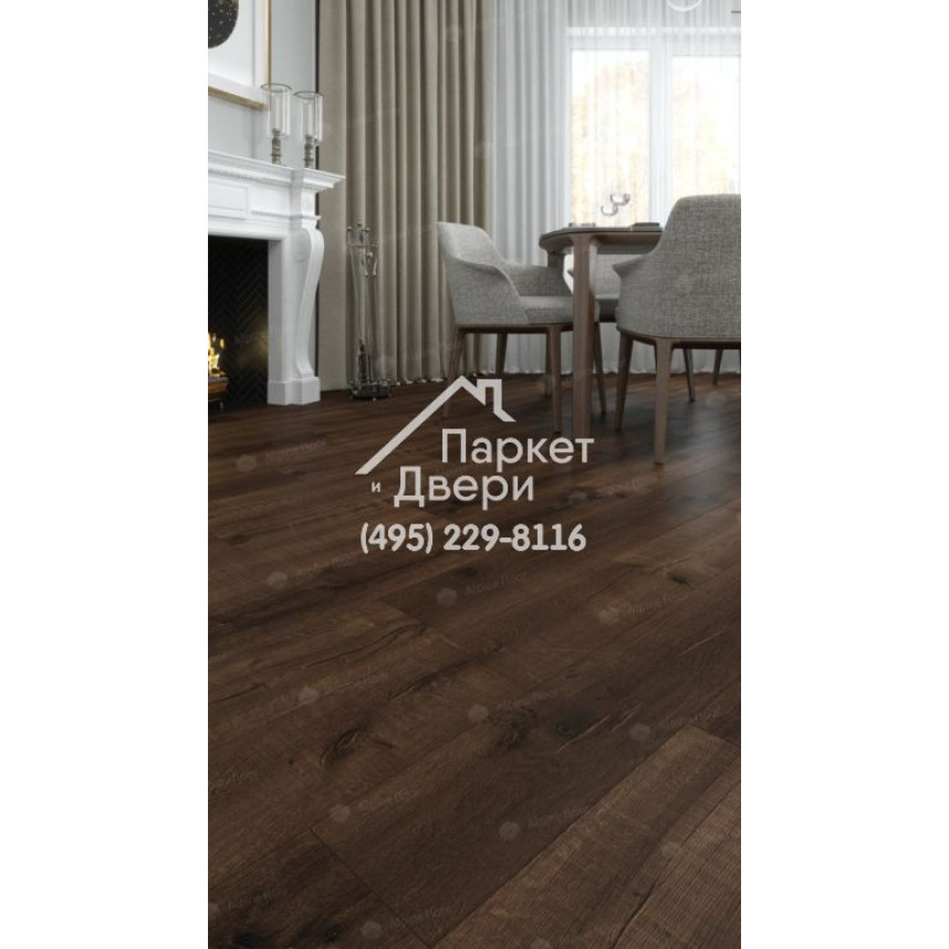 Виниловый пол Alpine Floor Real Wood Дуб Мокка Синхронное тиснение ECO 2-2 1220х183х6 -1