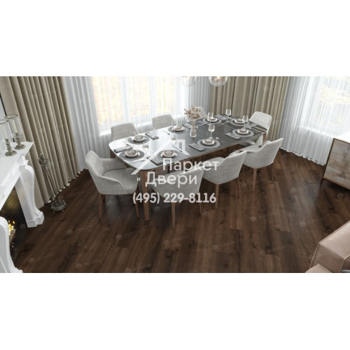 Виниловый пол Alpine Floor Real Wood Дуб Мокка Синхронное тиснение ECO 2-2 1220х183х6 