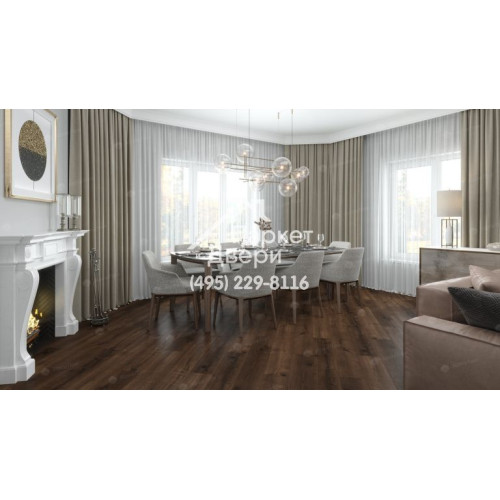 Виниловый пол Alpine Floor Real Wood Дуб Мокка Синхронное тиснение ECO 2-2 1220х183х6 