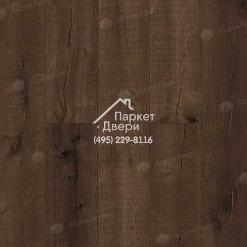 Виниловый пол Alpine Floor Real Wood Дуб Мокка Синхронное тиснение ECO 2-2 1220х183х6 