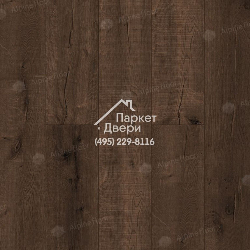 Виниловый пол Alpine Floor Real Wood Дуб Мокка Синхронное тиснение ECO 2-2 1220х183х6 -4