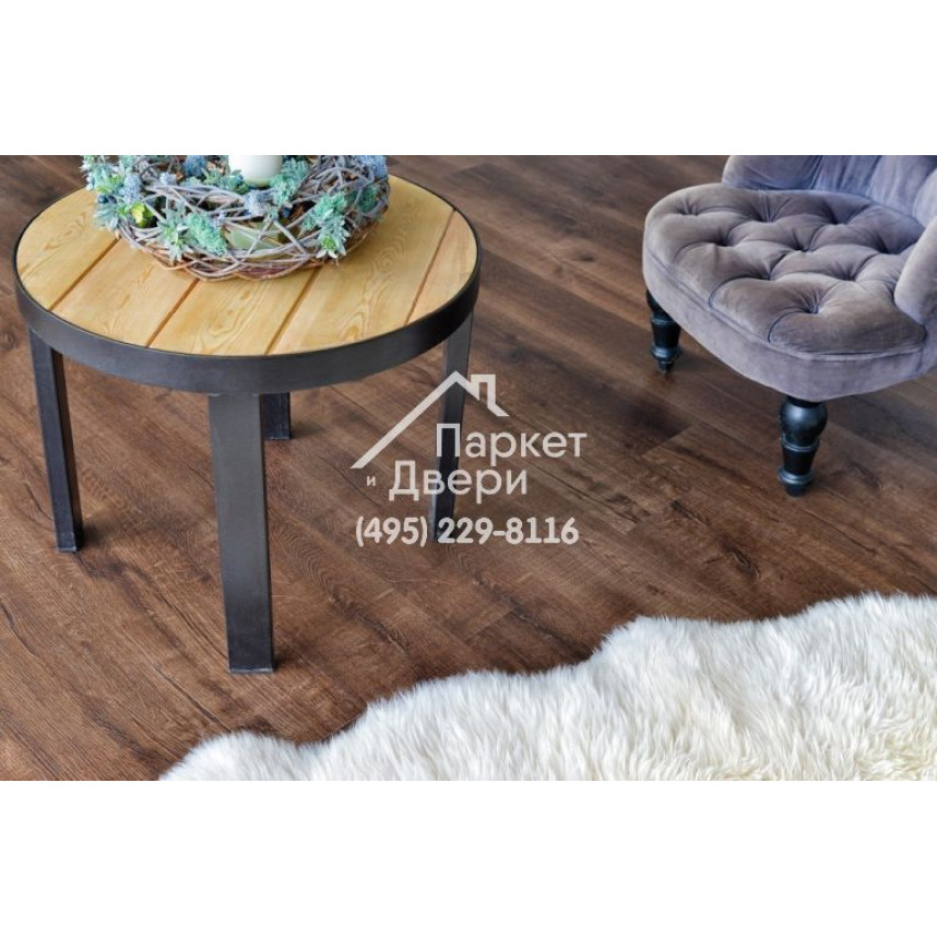Виниловый пол Alpine Floor Real Wood Дуб Мокка Синхронное тиснение ECO 2-2 1220х183х6 