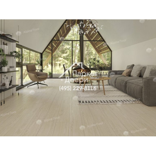 Виниловый пол Alpine Floor Easy Line ДУБ СНЕЖНЫЙ ECO 3-14 1219х184х3 