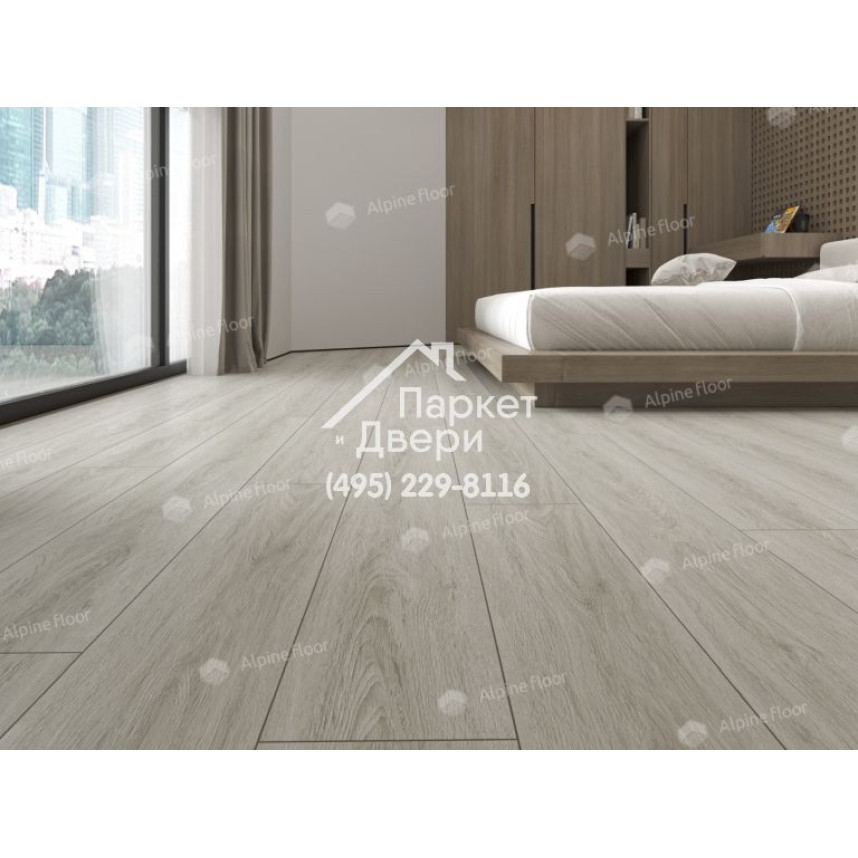 Виниловый пол Alpine Floor Easy Line ДУБ КОФЕЙНЫЙ ECO 3-15 1219х184х3 -4