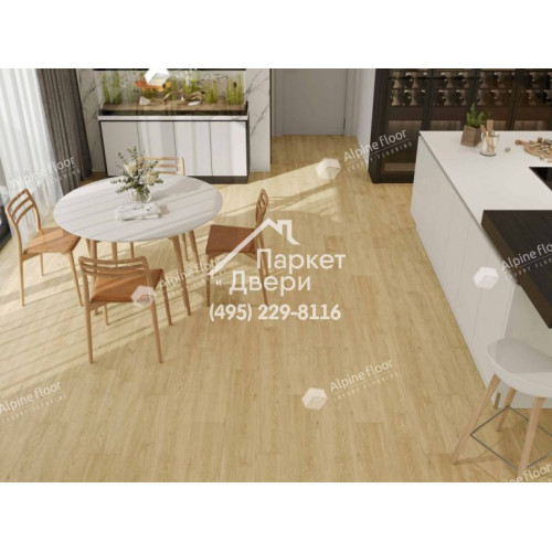 Виниловый пол Alpine Floor Easy Line ДУБ КРЕМОВЫЙ ECO 3-23 1219х184х3 