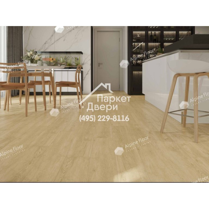 Виниловый пол Alpine Floor Easy Line ДУБ КРЕМОВЫЙ ECO 3-23 1219х184х3 -1