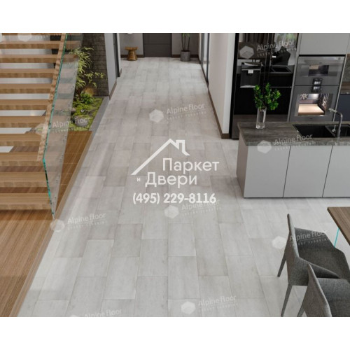 Виниловый пол Alpine Floor Stone Mineral Core Дорсет (без подложки) ECO 4-7 604х308х4 