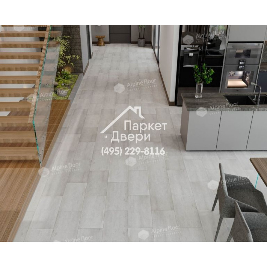 Виниловый пол Alpine Floor Stone Mineral Core Дорсет (без подложки) ECO 4-7 604х308х4 -2