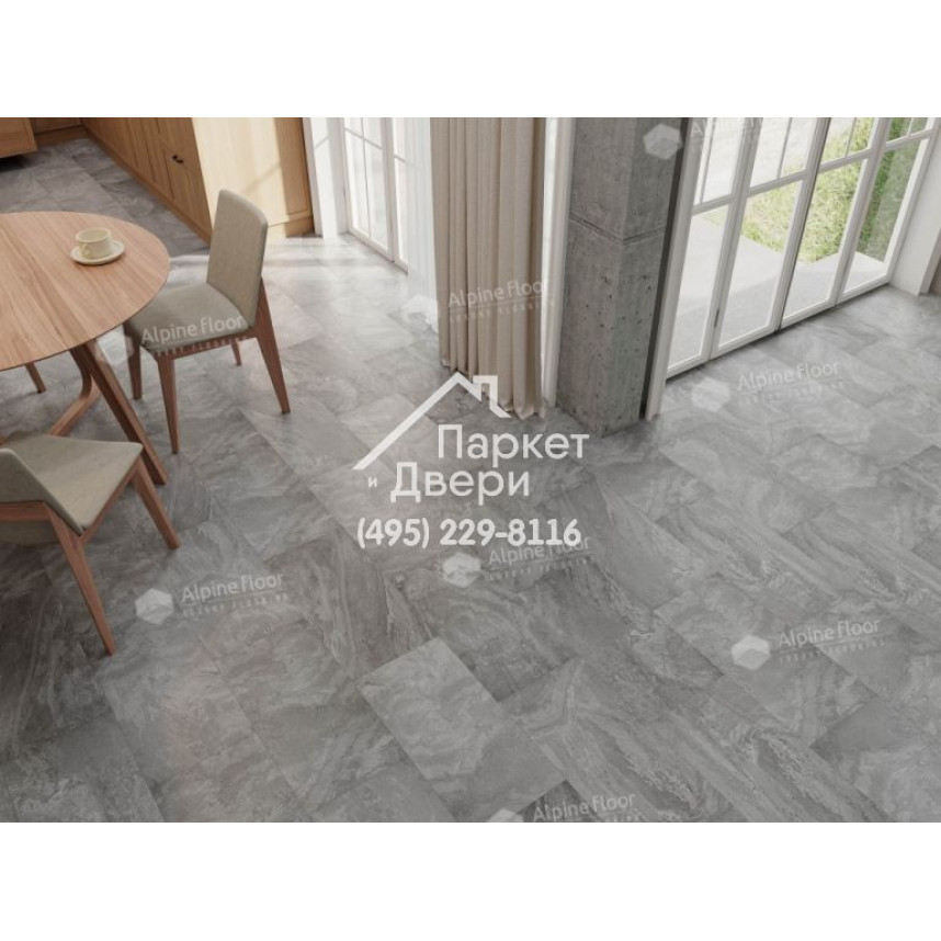 Виниловый пол Alpine Floor Stone Mineral Core Хэмпшир (без подложки) ECO 4-9 604х308х4 