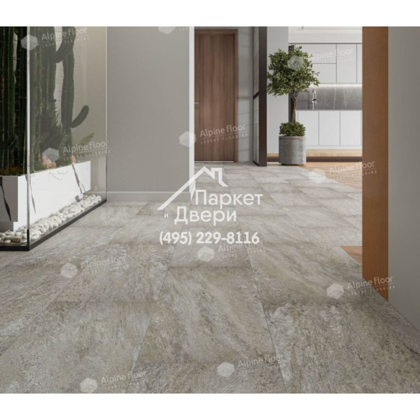 Виниловый пол Alpine Floor Stone Mineral Core Шеффилд (без подложки) ECO 4-13 604х308х4 -1