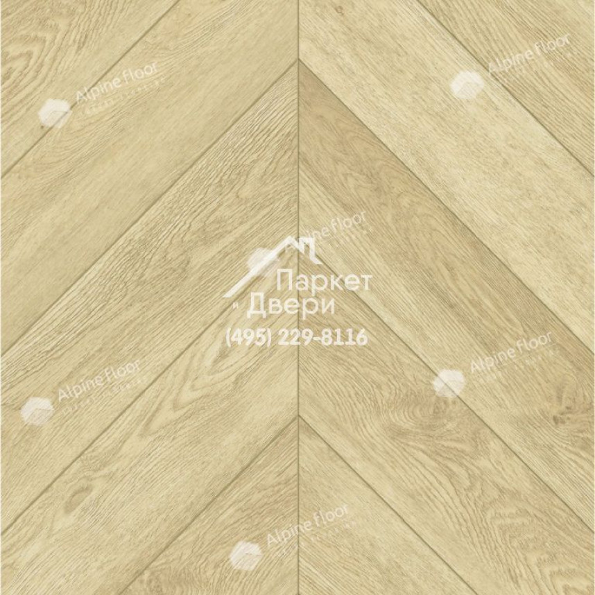 Виниловый пол Alpine Floor Chevron Alpine ДУБ Ваниль Селект ECO 18-2 600х127х5-4