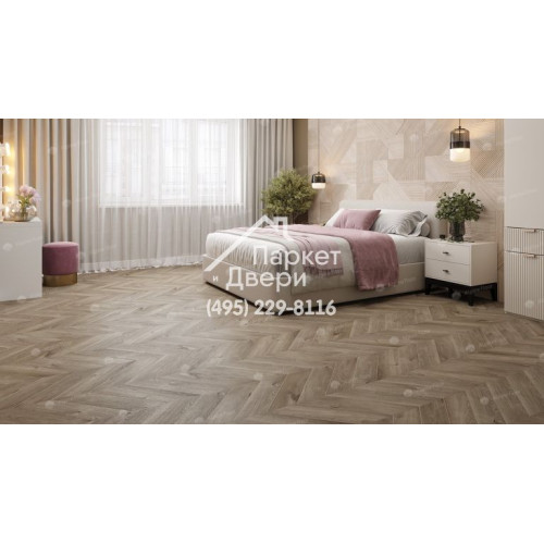 Виниловый пол Alpine Floor Chevron Alpine ДУБ Натуральный Отбеленный ECO 18-3 600х127х5