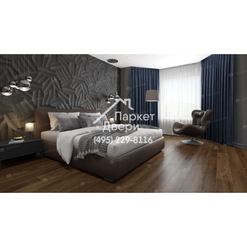 Виниловый пол Alpine Floor PREMIUM XL Дуб Шоколадный ABA ECO 7-18 1220х183х8мм-3