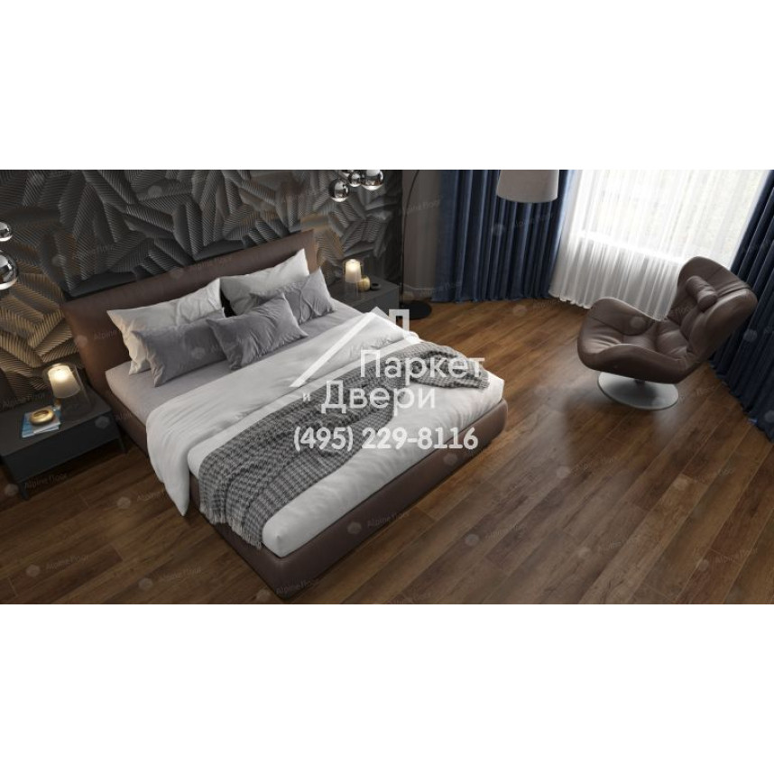 Виниловый пол Alpine Floor PREMIUM XL Дуб Шоколадный ABA ECO 7-18 1220х183х8мм-2