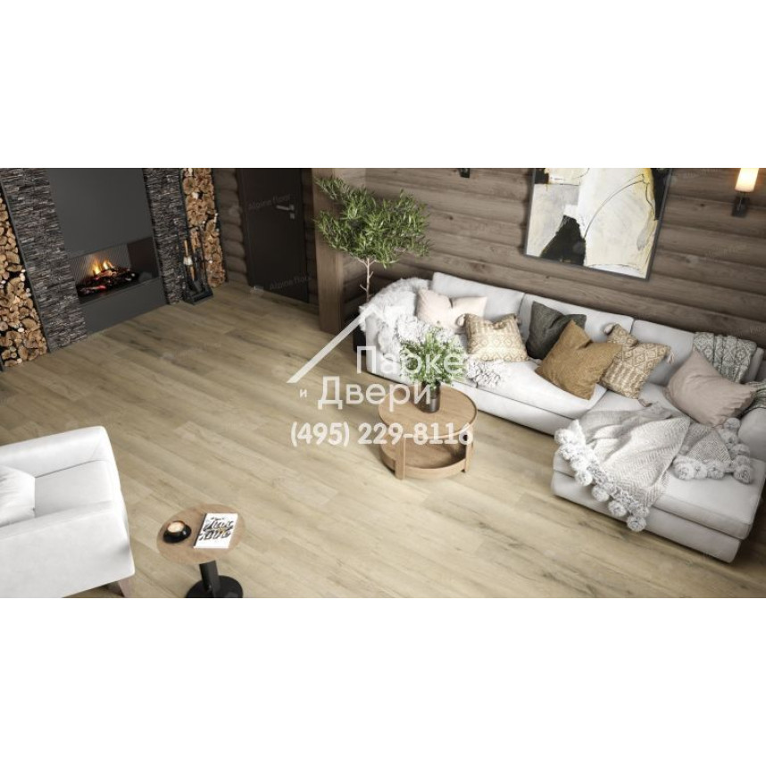 Виниловый пол Alpine Floor PREMIUM XL Дуб Сливочный ABA ECO 7-19 1220х183х8мм-2