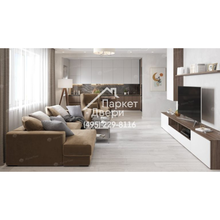 Виниловый пол Alpine Floor PREMIUM XL Дуб Морская Пена ABA ECO 7-21 1220х183х8мм