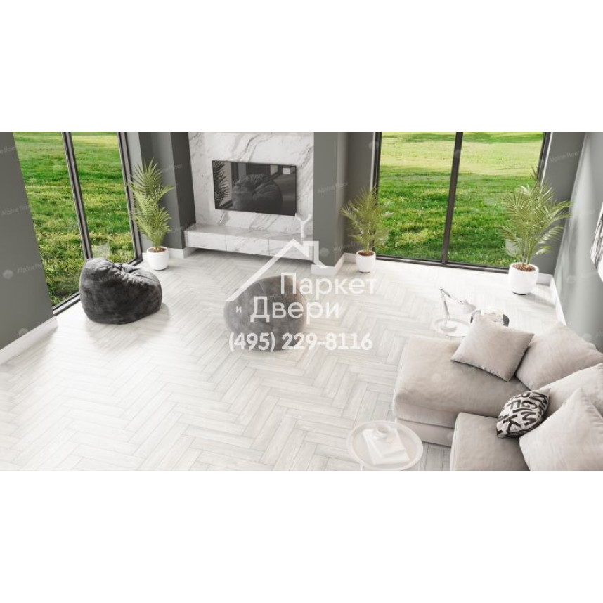 Виниловый пол Alpine Floor Parquet LVT Плитка Дуб Арктик ECO 16-4-3